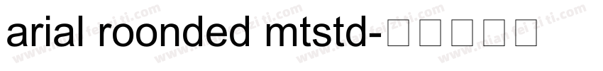 arial roonded mtstd字体转换
